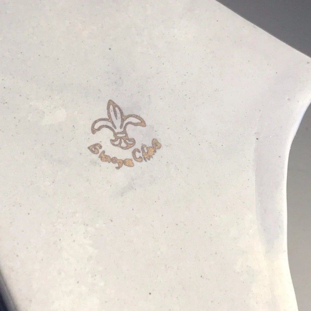 Floral‎ Wall Pocket Stamped Limoges China Set Of 2